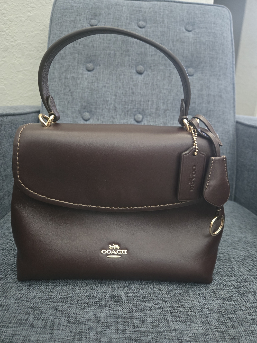 COACH Eemory Top-Handle Satchel in Espresso